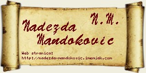 Nadežda Mandoković vizit kartica